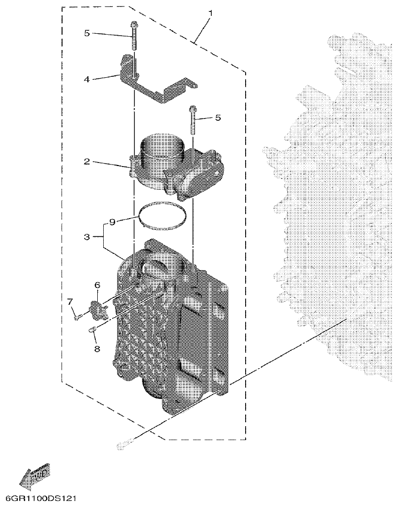 Yamaha XF425NSA2, XF425NSA7 THROTTLE BODY ASSY parts diagram